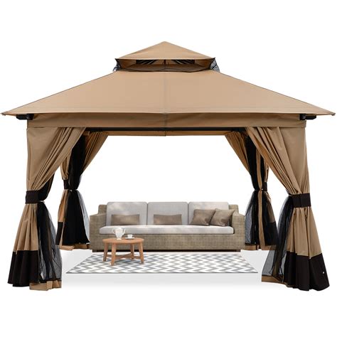 ABCCANOPY Outdoor Double Roof Soft 10x10 Patio Gazebo With Mesh Wall | ABCCANOPY