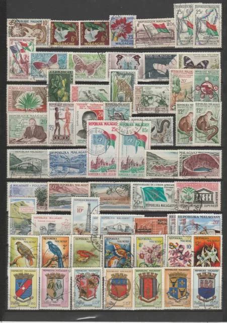 MADAGASCAR RÉPUBLIQUE lot de timbres oblitérés Poste cote plus de 180