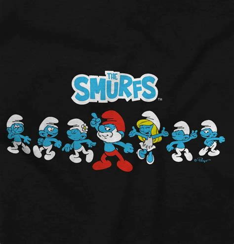 Smurfs 80s Cartoon Characters Papa Smurfette Hoodie Hooded Sweatshirt