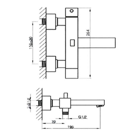 Jtp Athena Chrome Wall Mounted Thermostatic Bath Shower Mixer Tap Wm