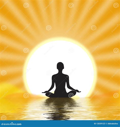 Yogi meditating stock illustration. Illustration of meditation - 12039123