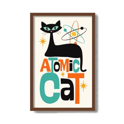 Atomic Cat Art - Etsy