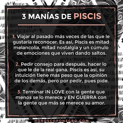 Piscis Horóscopo Negro en Instagram Manías de Piscis Cards