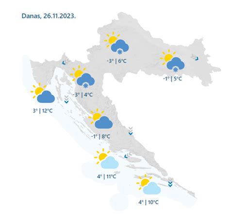 Minusi i snijeg Evo kakvo nas vrijeme očekuje idućeg tjedna 24sata