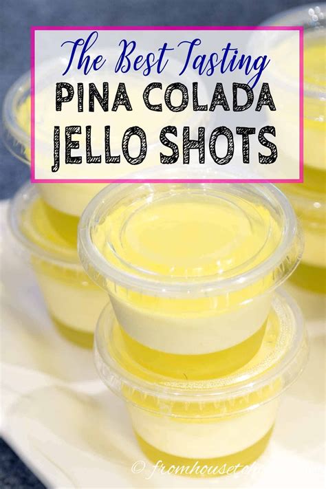 Layered Pina Colada Jello Shots With Coconut Cream Pudding Entertaining