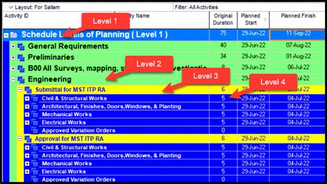 What Are Schedule Levels From Level 1 To 5 Planning Engineer