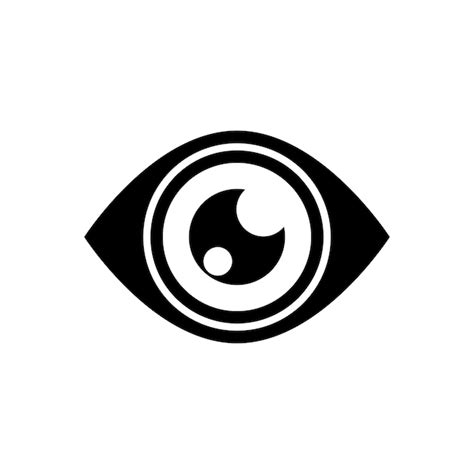 Ilustración de diseño de vector de icono de ojo Vector Premium