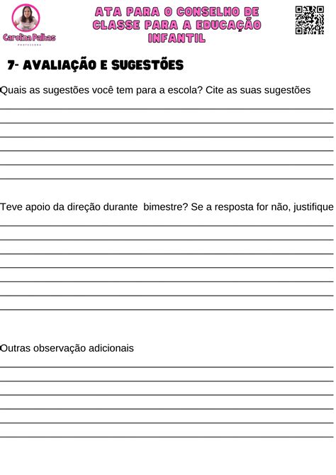 Ficha De Conselho De Classe Librain