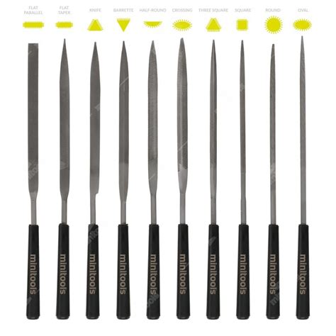 Precision needle files - 10 pcs kit