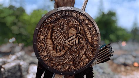 Вороний щит Nicos Raven Shield Le Оружие Моды для Skyrim