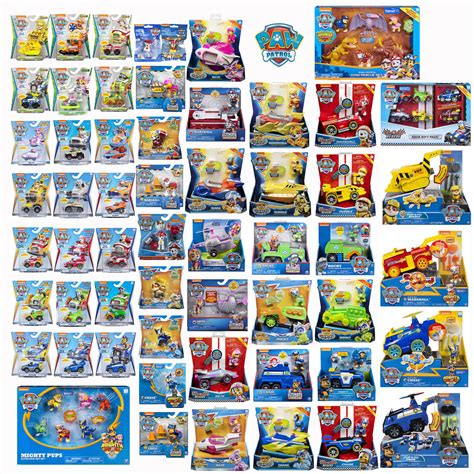 Paw Patrol Figures Vehicles Skye Zuma Tracker Chase Rubble Marshall