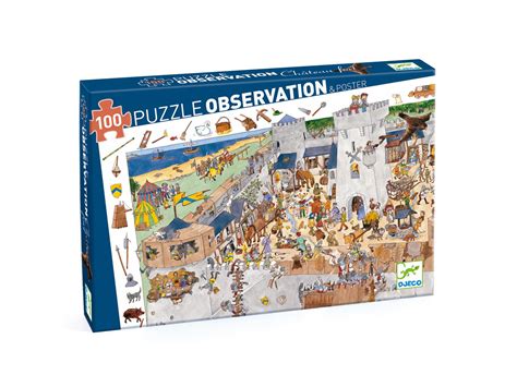 Puzzle Observation Château Fort 100 Pièces BornToBeKids