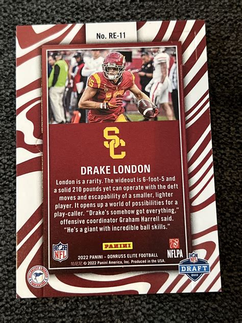 Drake London Panini Donruss Elite Rookie Elitist Atlanta Falcons