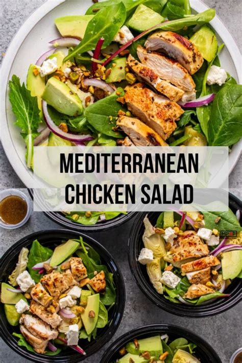 Mediterranean Chicken Salad Meal Prep On Fleek