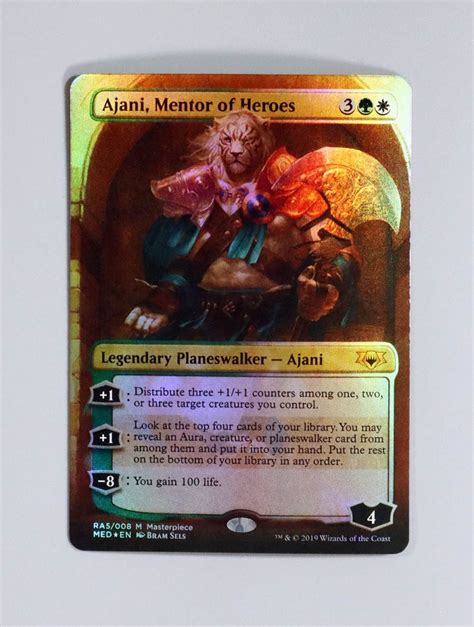 Ajani Mentor Of Heroes Foil From Mythic Edition MED MTG Proxy