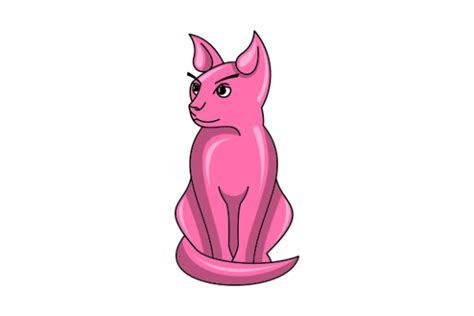 Cat Cute Pink Animal Graphic By Azmiqom · Creative Fabrica