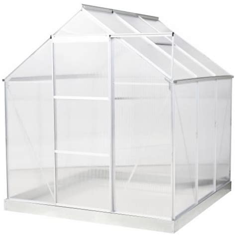 6 X 6 Outdoor Walk In Polycarbonate Greenhouse Kit Sliding Door Vent Garden 1 Unit Kroger