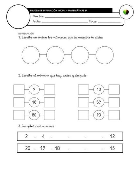 Nuevas pruebas de evaluación inicial primer ciclo primaria 2013 2014