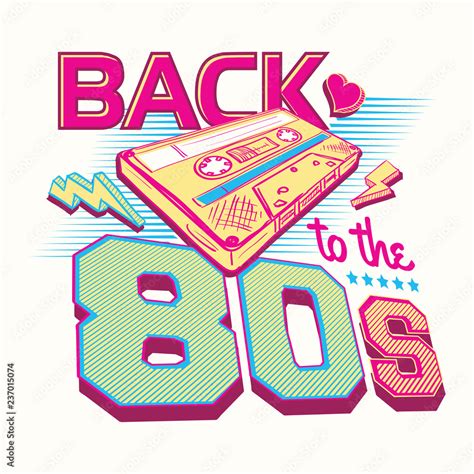 Back To The 80s Retro Party Poster Design Stock Vector Adobe Stock