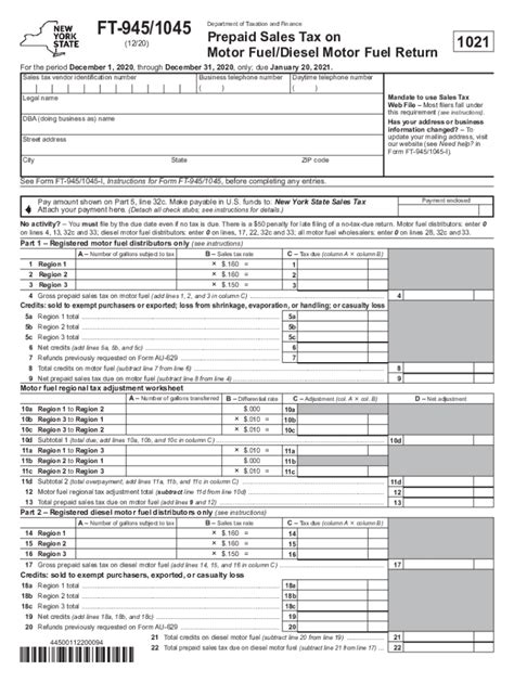 Fillable Online Form Ft Prepaid Sales Tax On Motor Tax