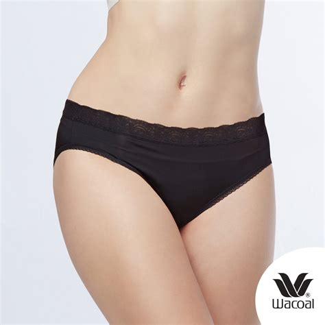 Wacoal Bikini Panty กางเกงในใสสบายวาโก รปแบบบกน แพค 3 ชน รน WU1C35 WU1T35 สดำ BB