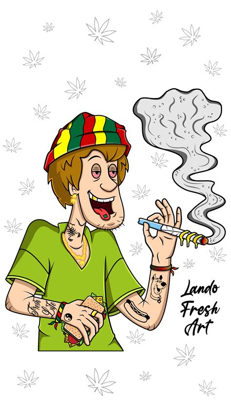 Shaggy Smoking Illustration Scooby Doo Behance