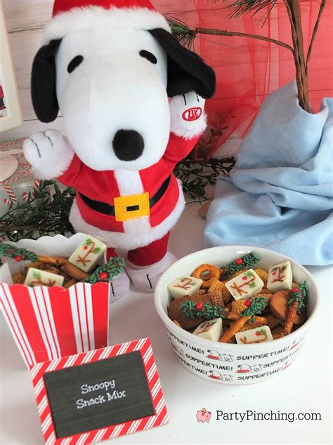 Snoopy Snack Mix Charlie Brown Christmas Movie Chex Mix Treat Kit Kats