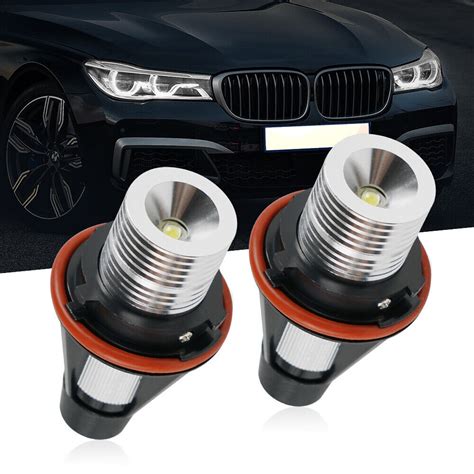 White LED Angel Eyes Halo Ring Marker Light Bulb Fit For BMW E39 E60