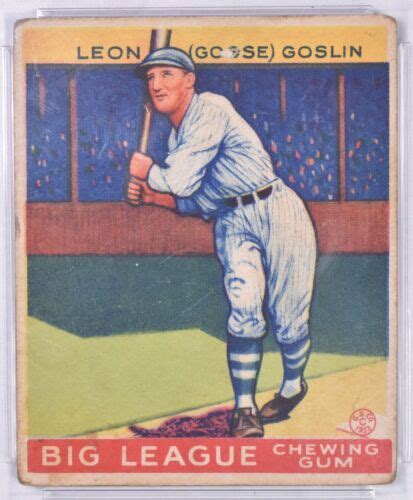 1933 Goudey Goose Goslin 168 PSA PR 1 EBay