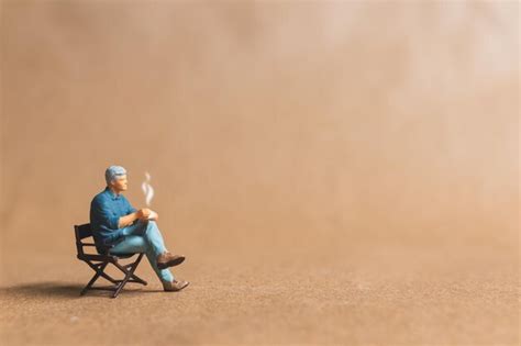 Premium Photo Miniature People Drinking Hot Coffee And Space For Text International Coffee Day