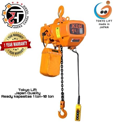 Jual Electric Chain Hoist Ton X Meter Speed Lambat Tokyolift