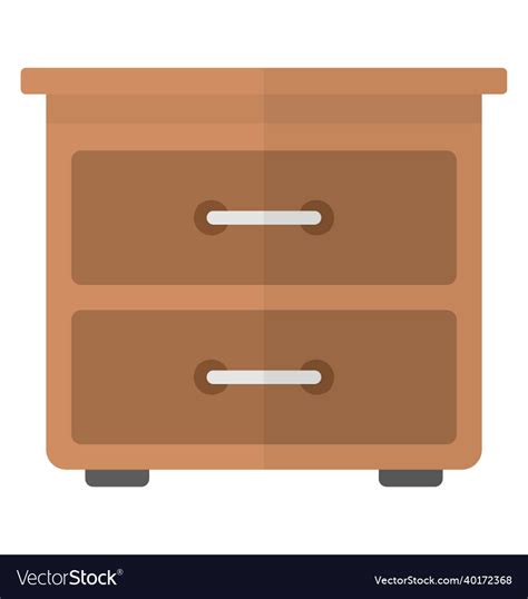 Bedside Table Royalty Free Vector Image Vectorstock