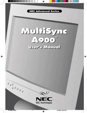 Fillable Online Nec Advanced Series Fax Email Print Pdffiller