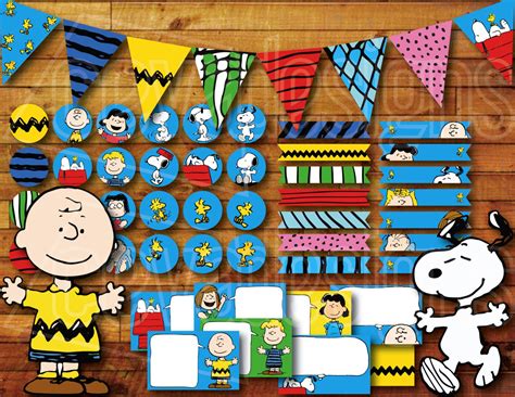 Printable Snoopy Birthday Party Decoration Peanuts Charlie Brown