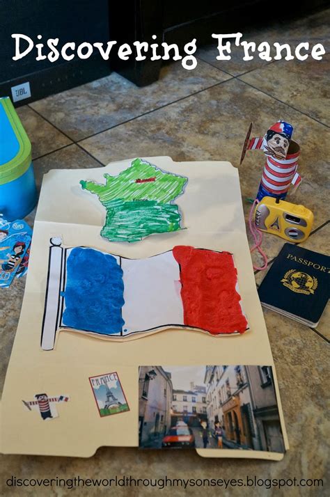 Discovering France With Kids Puffy Paint Flag Activity