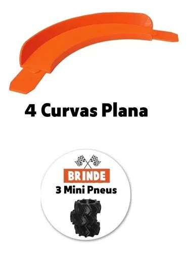 Kit Curva Plana Para Pista Hot Wheels 4 Unid Frete grátis