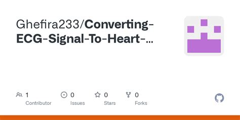 Github Ghefira233 Converting Ecg Signal To Heart Rate Variability
