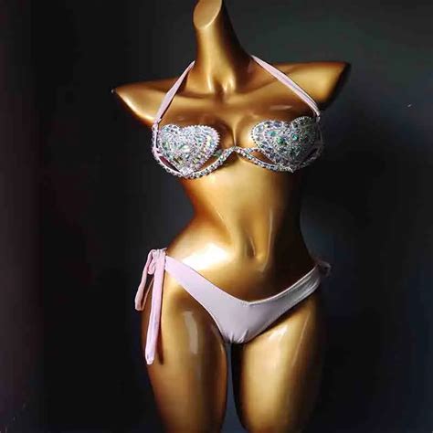 2020 Venus Vacation Sexy Women Bikini Set Diamond Swimwear Bling Stones Bathing Suit Rhinestone