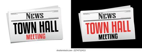 Town Hall Meeting On Newspaper Stock Vector (Royalty Free) 2274712413 ...