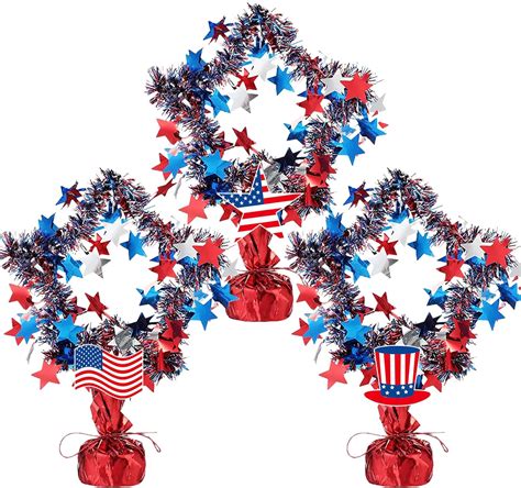 Amazon Pcs Independence Day Pentagram Spray Centerpiece Metallic