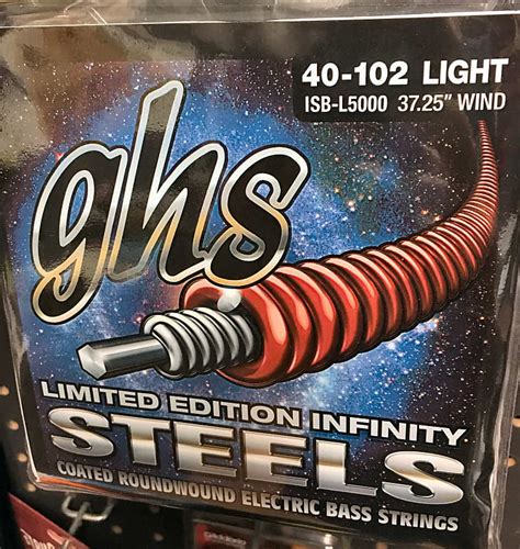 Nos Ghs Electric Bass Strings Infinity Steel Coated Red Reverb