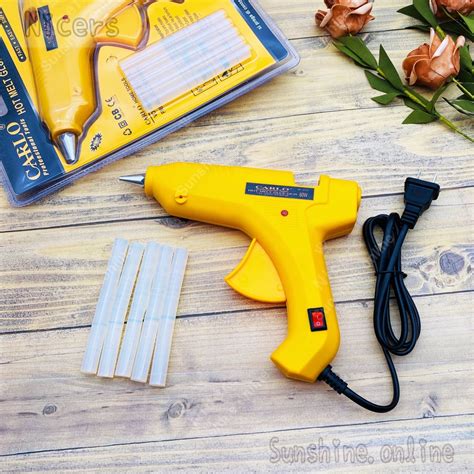 Carlo Hot Melt Glue Gun Big Size W With Pcs Stick Glue Shopee Philippines