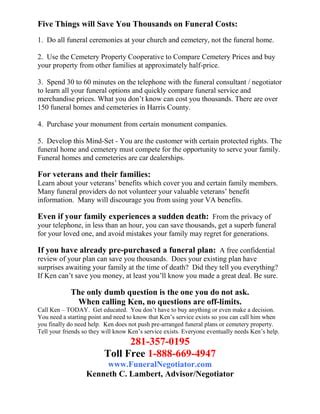 Funeral Negotiator Handout PDF