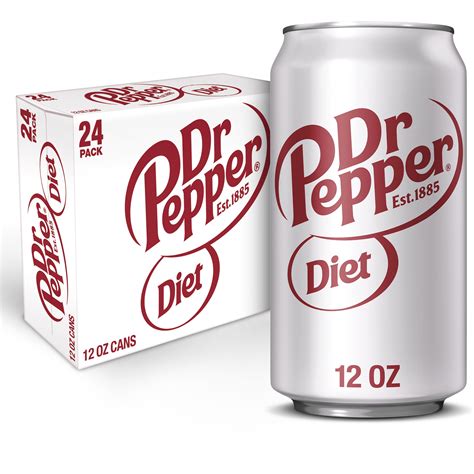 Diet Dr Pepper Soda Pop 12 Fl Oz 24 Pack Cans