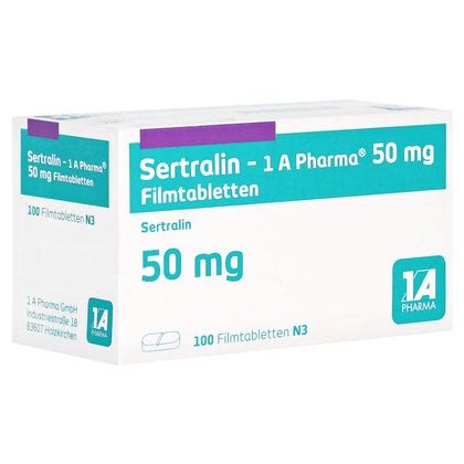 Sertralin 1a Pharma 50 Mg Filmtabletten 100 St 100 St Online Kaufen