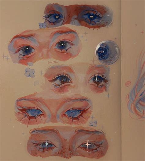 An Open Book With Multiple Images Of Eyes