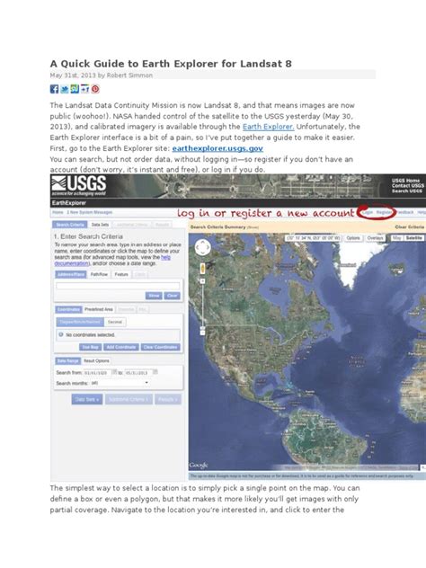 Pdf A Quick Guide To Earth Explorer For Landsat Dokumen Tips