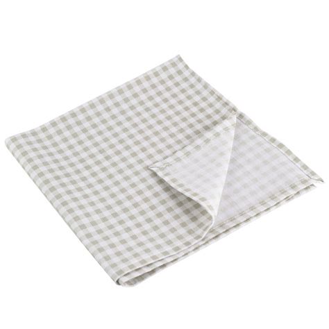 Guardanapo De Tecido Xadrez Nude Cru X Cm Unidades Elo