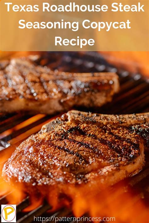 Texas Roadhouse Steak Seasoning Copycat Recipe Pattern Princess