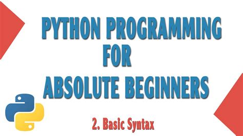 Learn Python Programming For Absolute Beginners2 Basic Syntax Hello